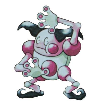 mr. mime crosses their hands in defence